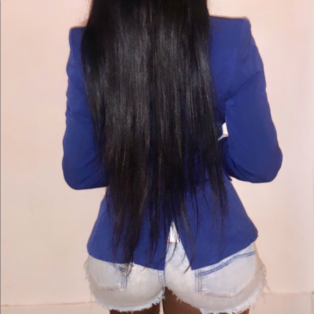 Navy cuffed blazer